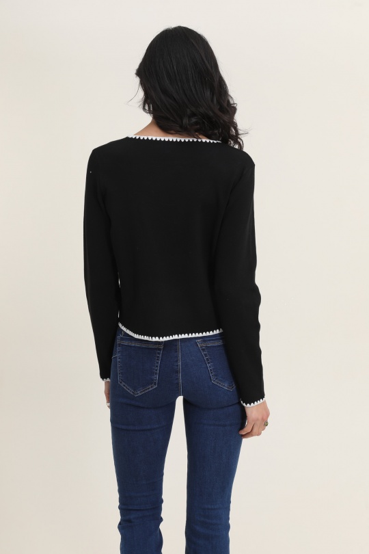 Jumpers Women Black white Vegas 8105 Efashion Paris