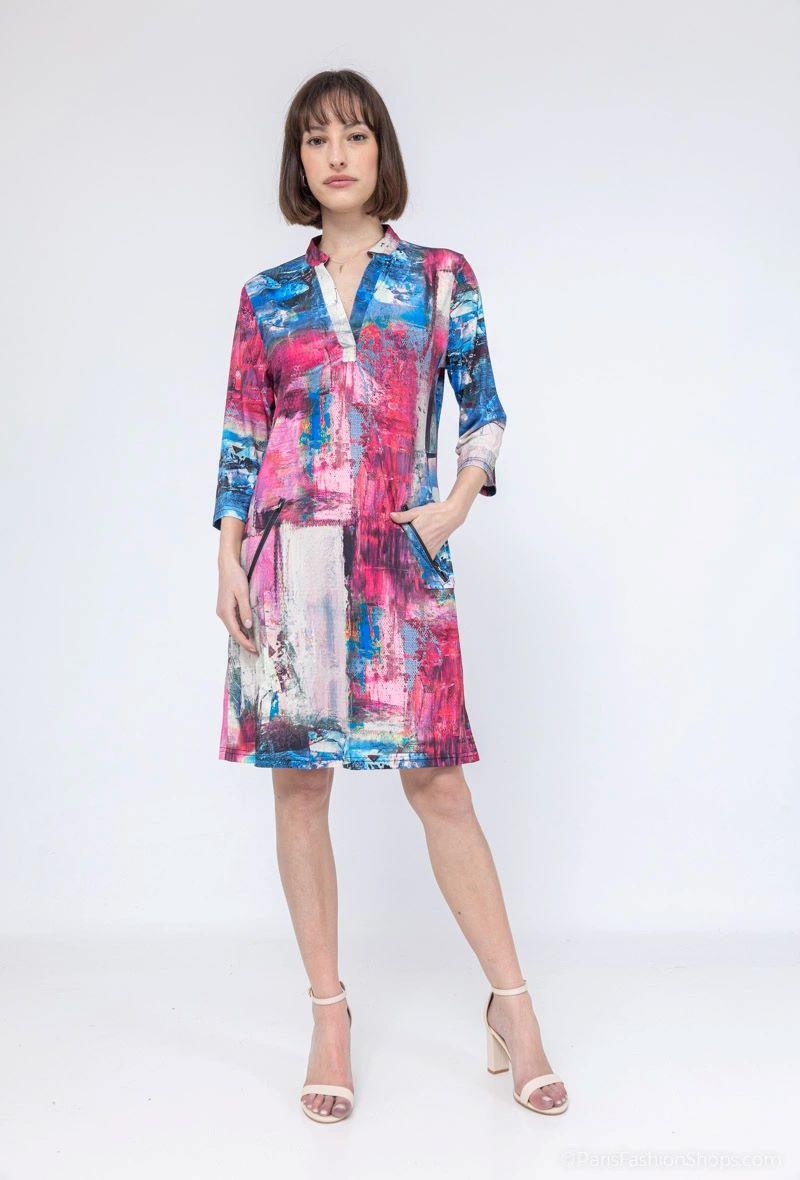 Robes mi-longues Femme Rose Vegas 357120 #c Efashion Paris