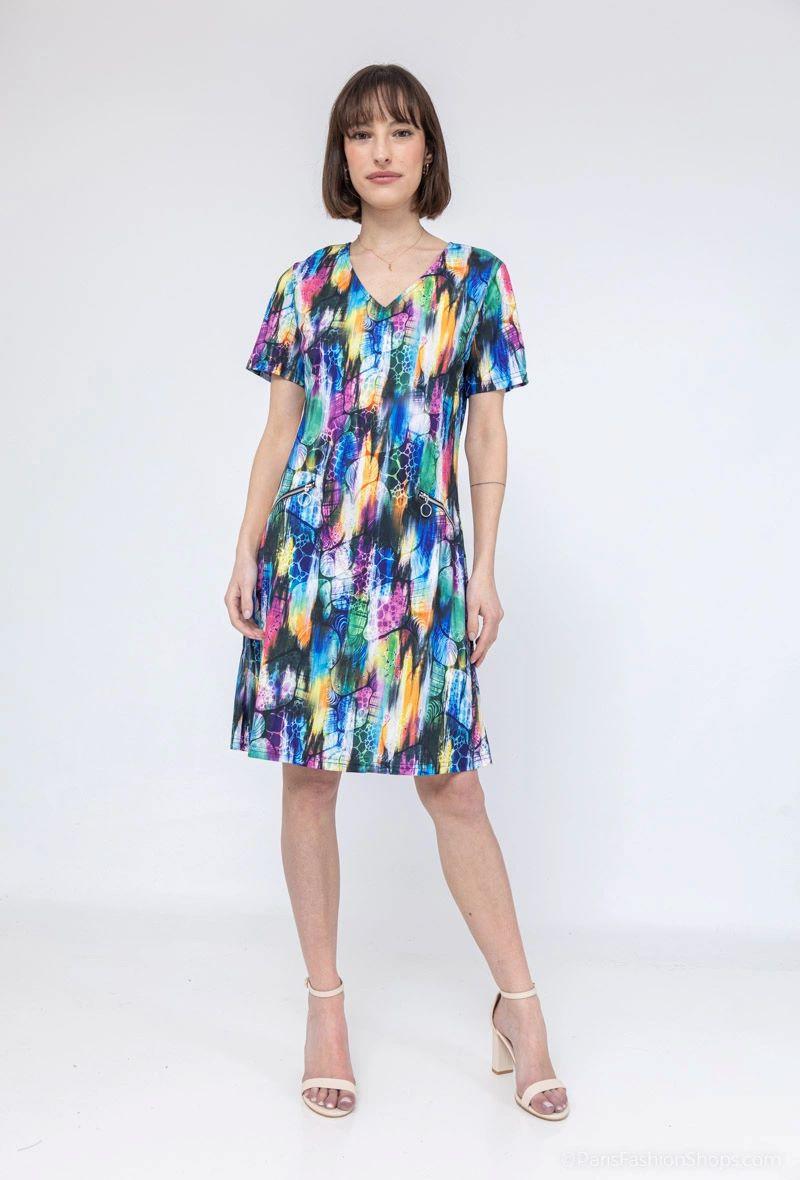 Vestidos a media pierna Mujer Purple Vegas 355912 #c Efashion Paris