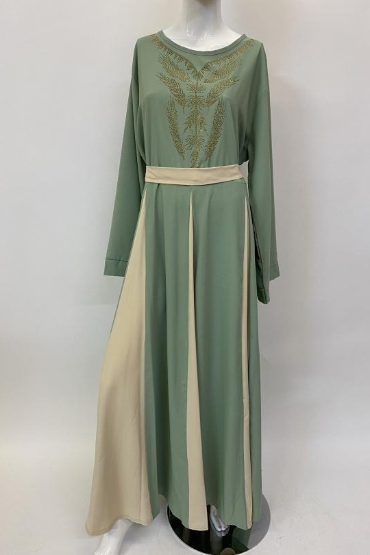 Abaya Femme Taupe ANGELOOK MC-R20113 Efashion Paris