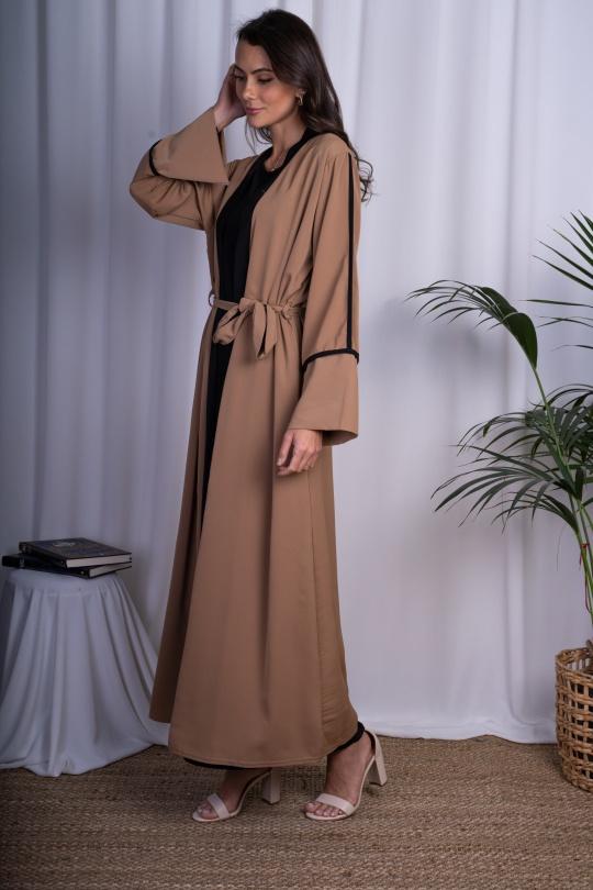 Abaya Femme Camel ANGELOOK MC-R20114 Efashion Paris