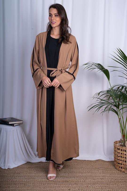 Abaya Femme Camel ANGELOOK MC-R20114 Efashion Paris