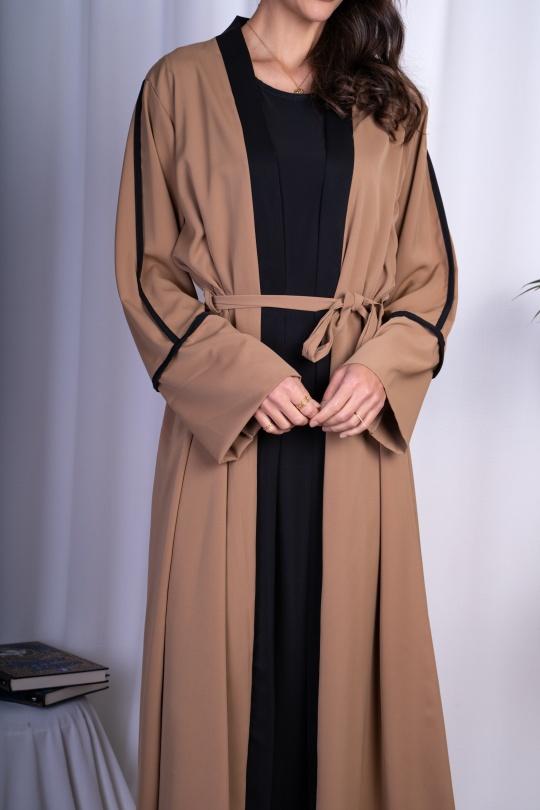 Abaya Femme Camel ANGELOOK MC-R20114 Efashion Paris