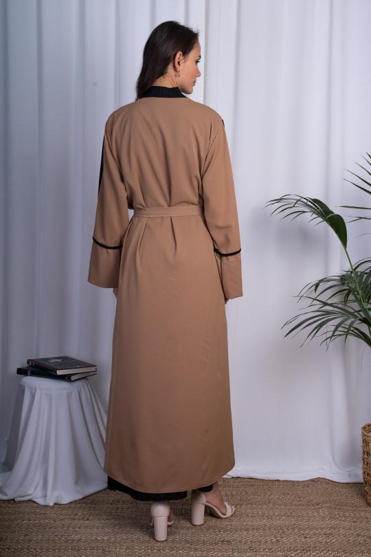 Abaya Femme Camel ANGELOOK MC-R20114 Efashion Paris