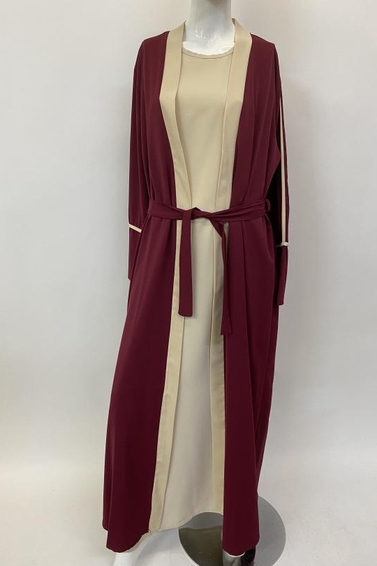 Abaya Femme Camel ANGELOOK MC-R20114 Efashion Paris