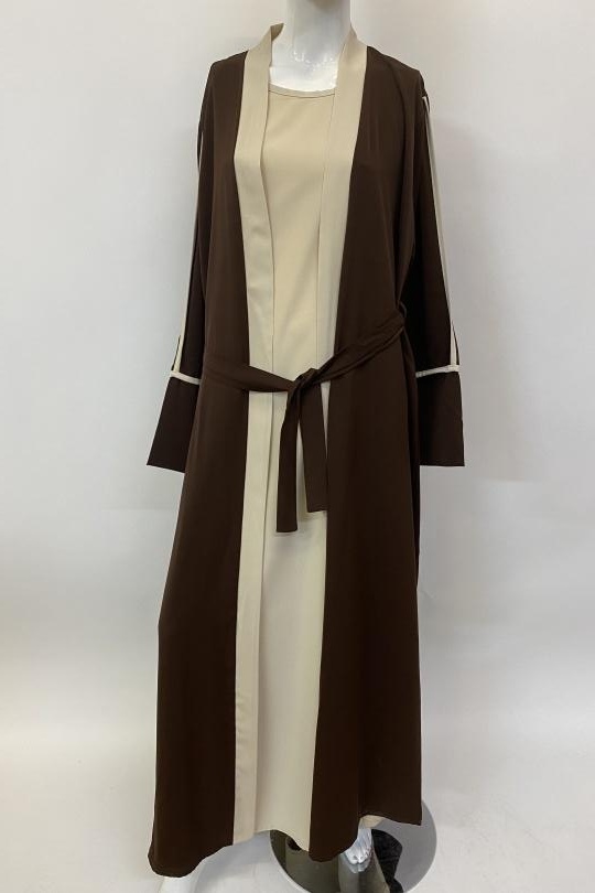Abaya Femme Camel ANGELOOK MC-R20114 Efashion Paris