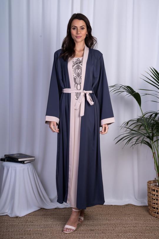 Abaya Femme Gris foncé ANGELOOK MC-R20116 Efashion Paris