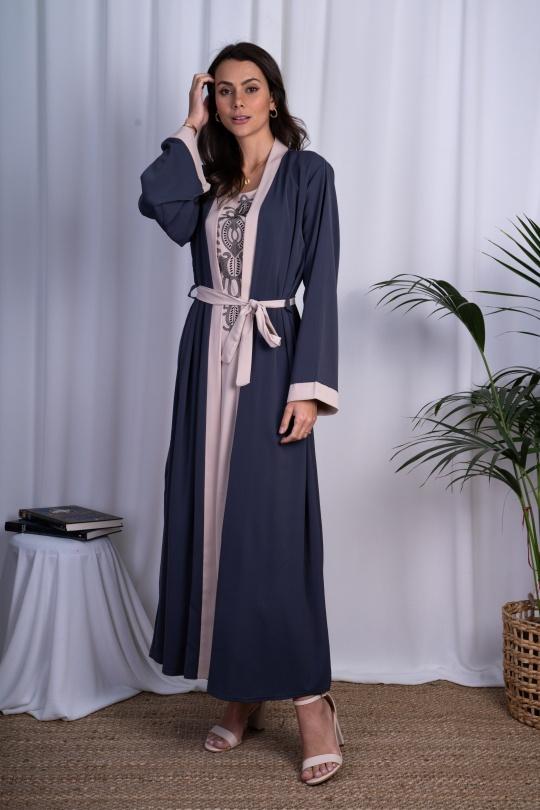Abaya Femme Gris foncé ANGELOOK MC-R20116 Efashion Paris