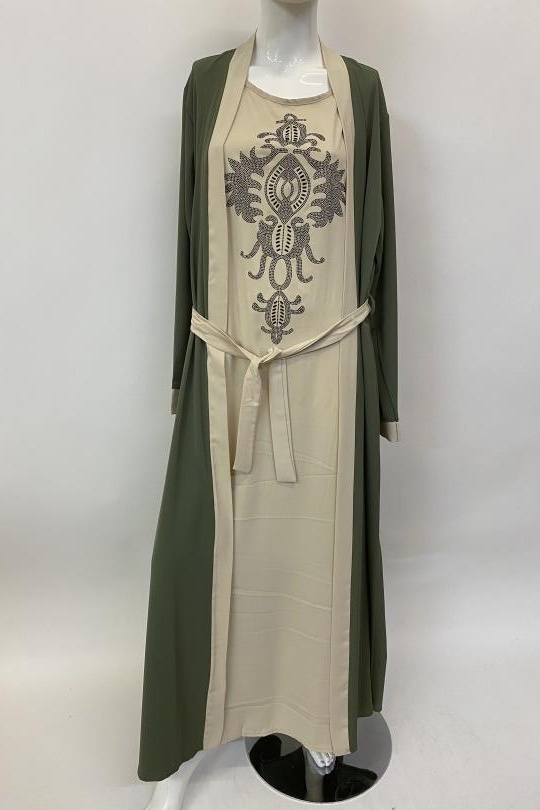 Abaya Femme Gris foncé ANGELOOK MC-R20116 Efashion Paris