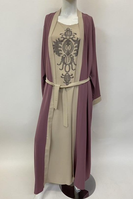 Abaya Femme Gris foncé ANGELOOK MC-R20116 Efashion Paris