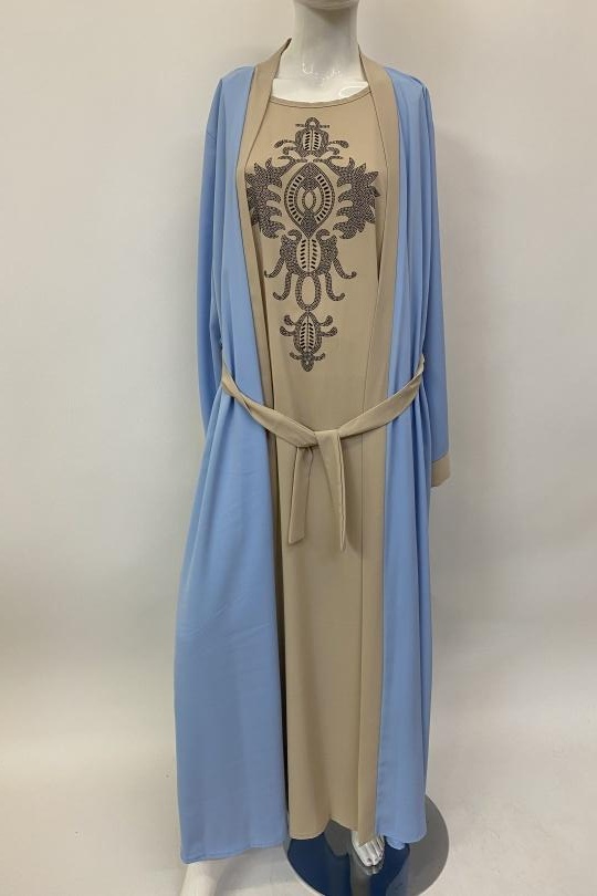 Abaya Femme Gris foncé ANGELOOK MC-R20116 Efashion Paris