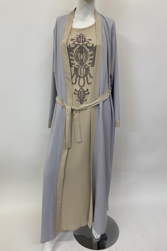 Abaya Femme Gris foncé ANGELOOK MC-R20116 Efashion Paris