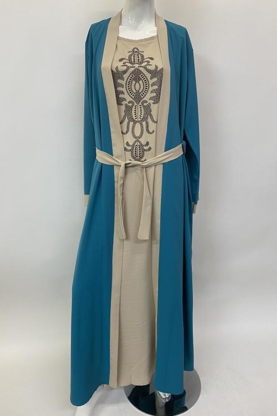 Abaya Femme Gris foncé ANGELOOK MC-R20116 Efashion Paris