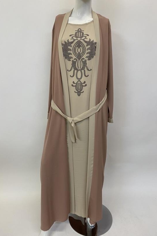 Abaya Femme Gris foncé ANGELOOK MC-R20116 Efashion Paris