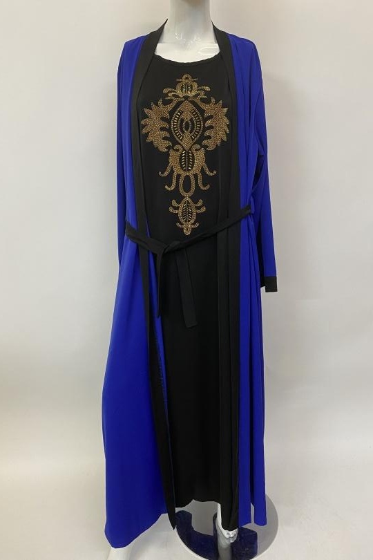 Abaya Femme Gris foncé ANGELOOK MC-R20116 Efashion Paris