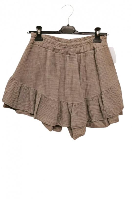 Shorts Femme Taupe ANGELOOK SLV-S24216 Efashion Paris