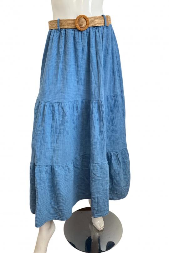 Faldas Mujer Jean blue ANGELOOK MSA-J58056 Efashion Paris