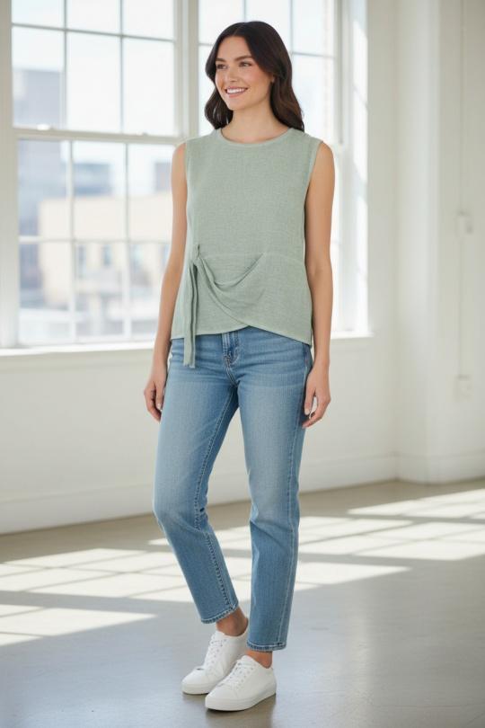 Tops Femme Vert canard ANGELOOK LEL-T5684 Efashion Paris