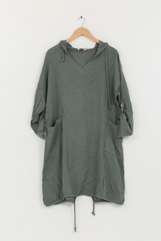 Robes mi-longues Femme Kaki ANGELOOK LEL-R5459L Efashion Paris