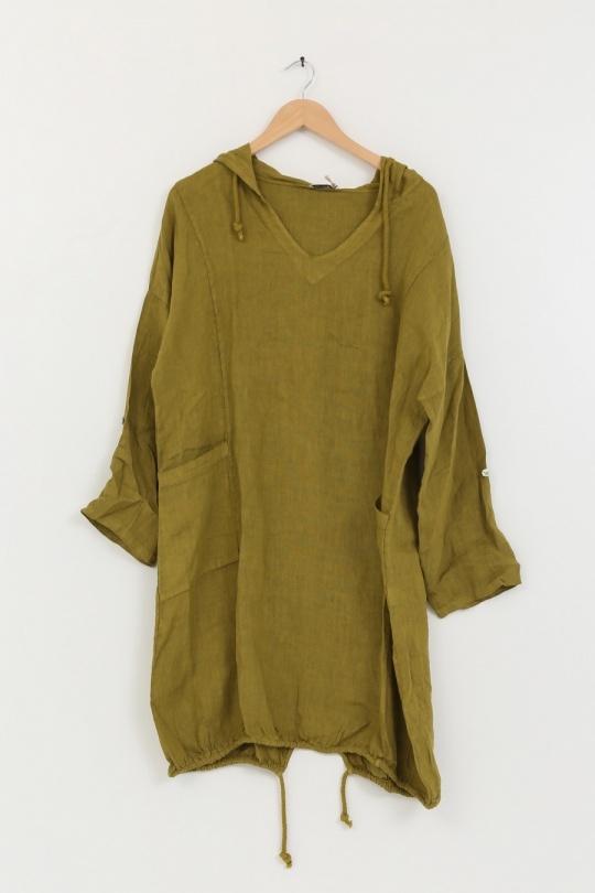 Robes mi-longues Femme Kaki ANGELOOK LEL-R5459L Efashion Paris