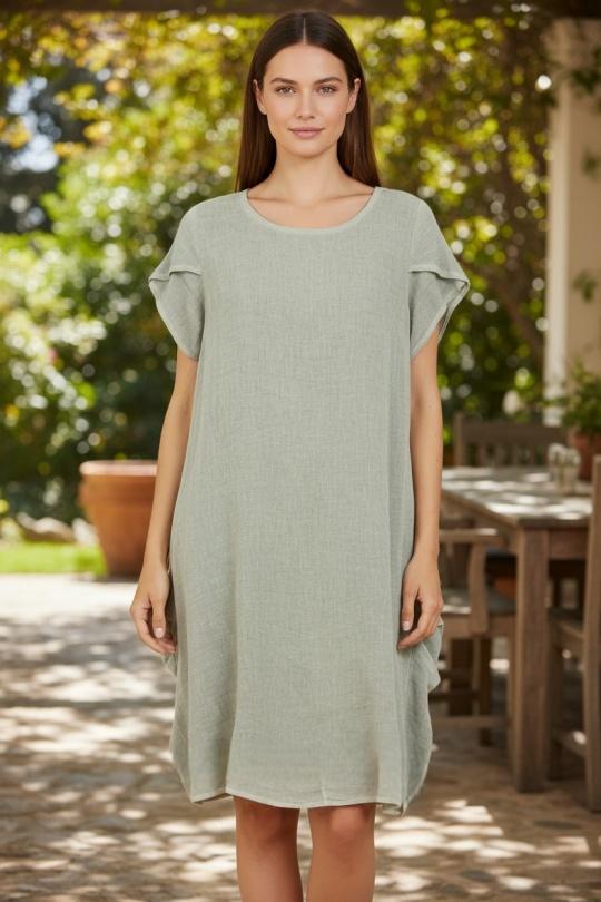 Robes mi-longues Femme Beige ANGELOOK LEL-R10337 Efashion Paris