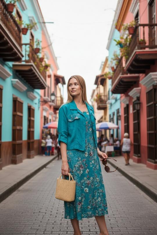 Ensembles Femme Bleu canard ANGELOOK LL-EM0161-0160L Efashion Paris