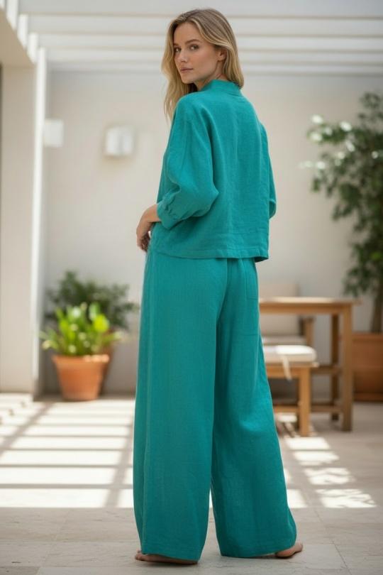 Sets Women Peacock blue ANGELOOK BLL-EM9641-738L Efashion Paris