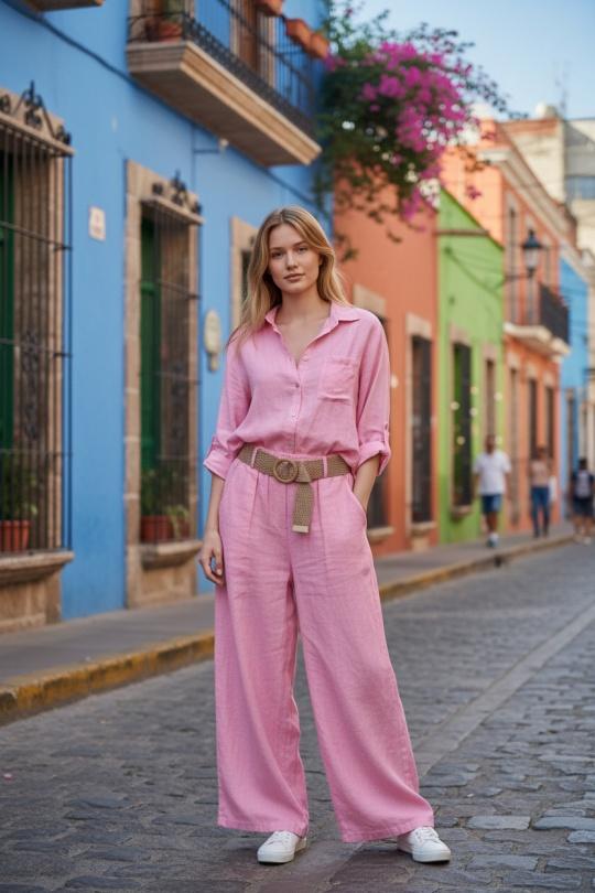 Ensembles Femme Rose ANGELOOK BLL-EM99915-99902L Efashion Paris