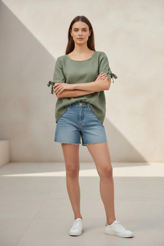 Tops Femme Kaki ANGELOOK LEL-T57170L Efashion Paris