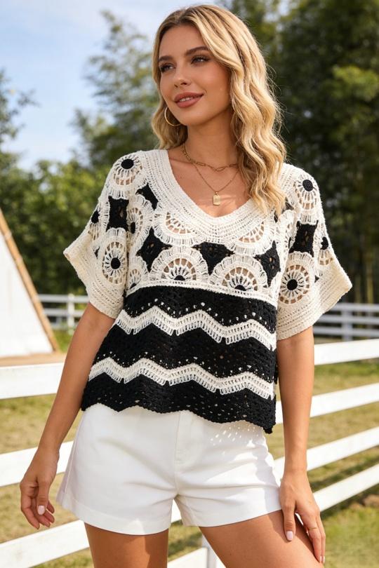 Top Donna Sky blue ANGELOOK SLV-T8919 Efashion Paris