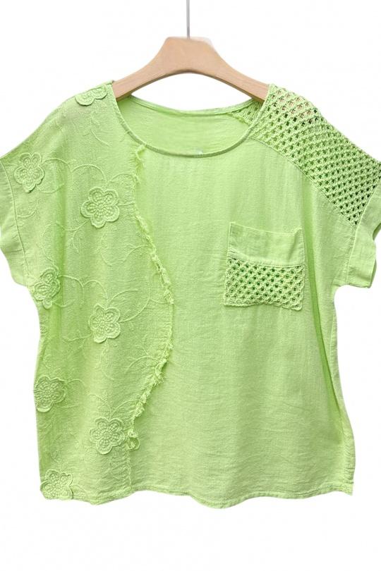 Top Donna Sky blue ANGELOOK SLV-T26067 Efashion Paris