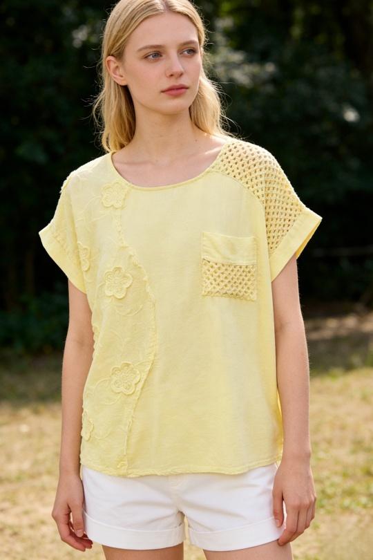 Top Donna Sky blue ANGELOOK SLV-T26067 Efashion Paris