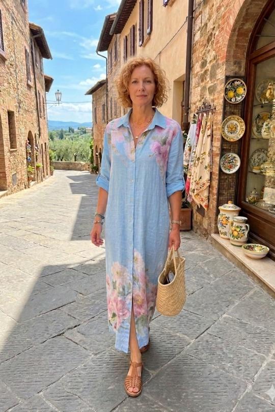 Abiti maxi Donna Sky blue ANGELOOK MSA-R25086 Efashion Paris