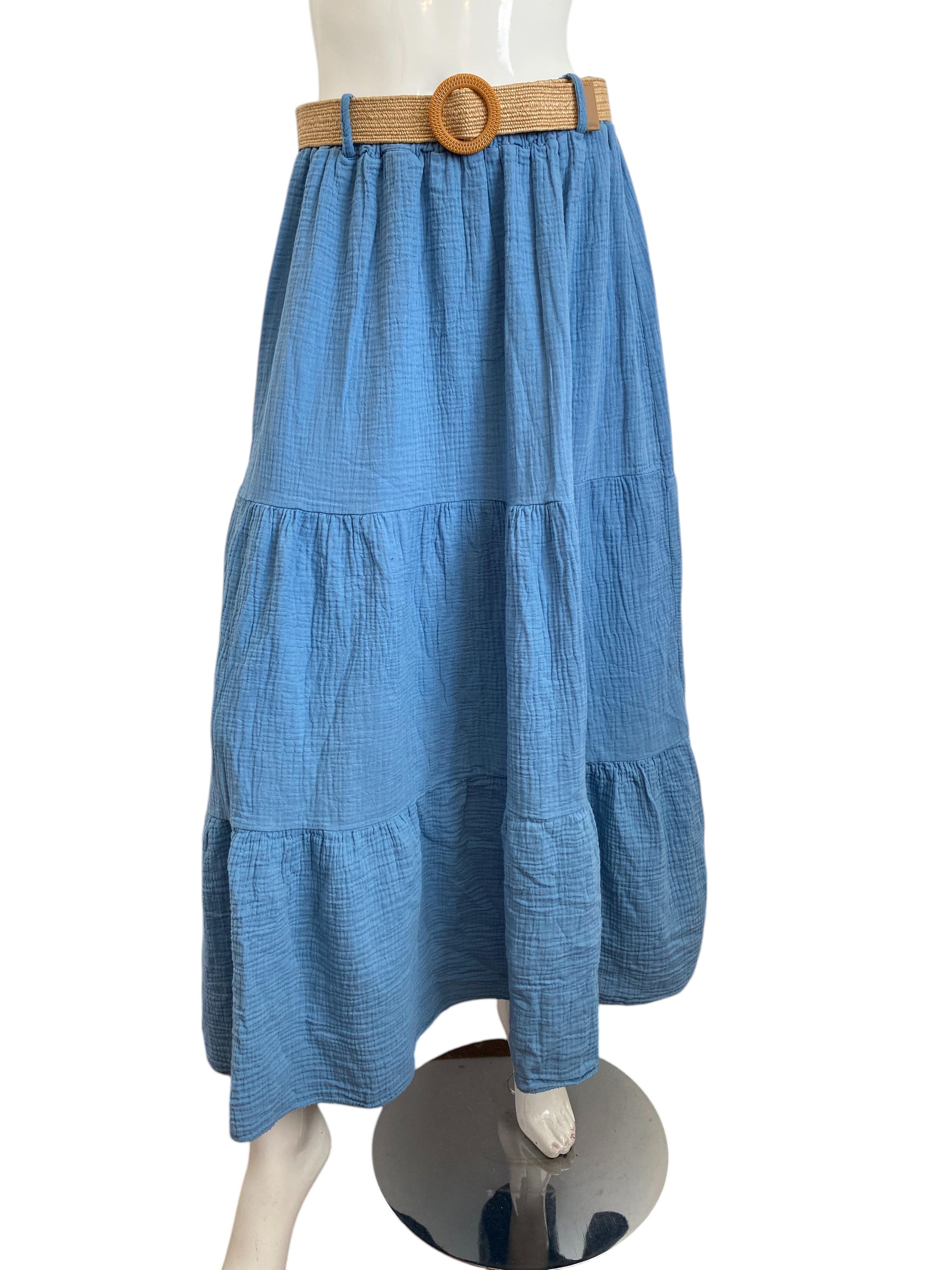 Faldas Mujer Jean blue ANGELOOK MSA-J58056 #c Efashion Paris