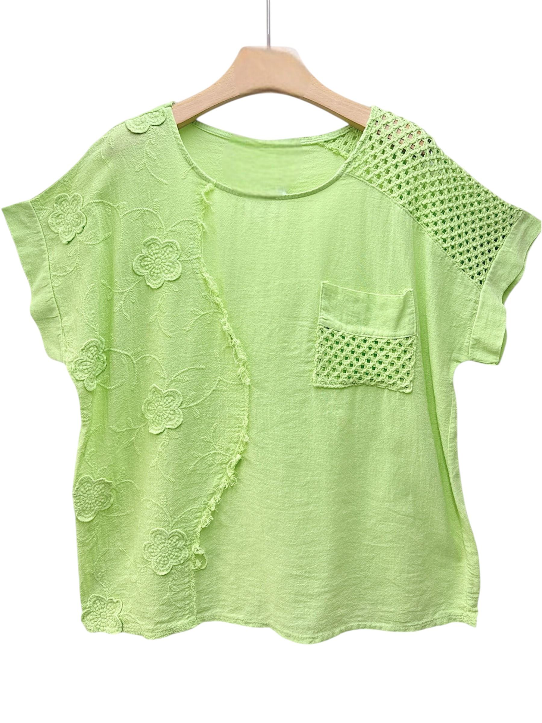 Top Donna Sky blue ANGELOOK SLV-T26067 #c Efashion Paris