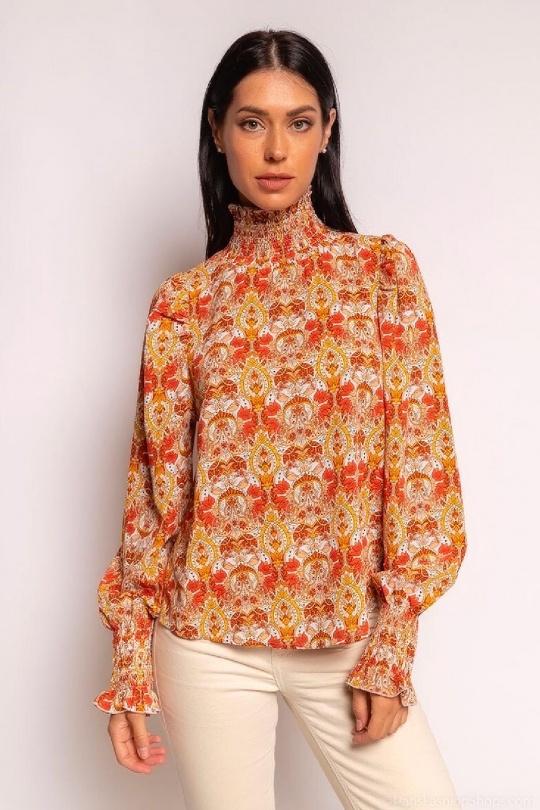 Camicette Donna Orange Luc-ce 4906 Efashion Paris