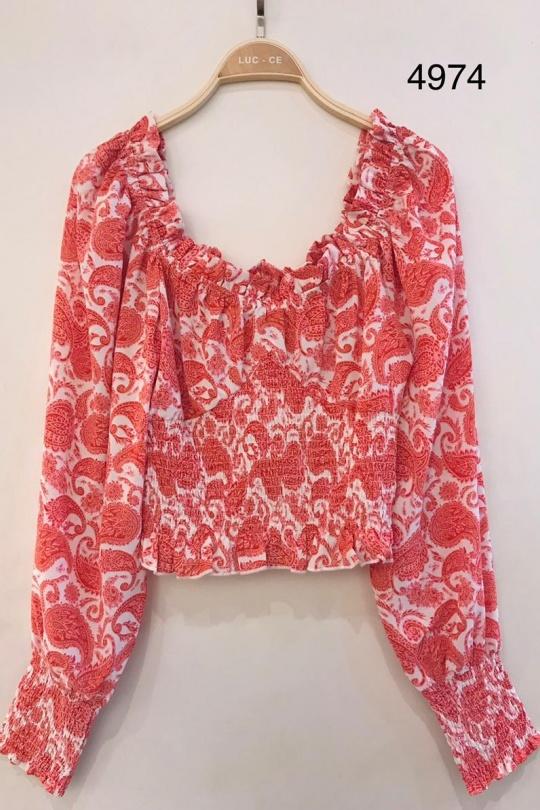 Top Donna Red Luc-ce 4974 Efashion Paris