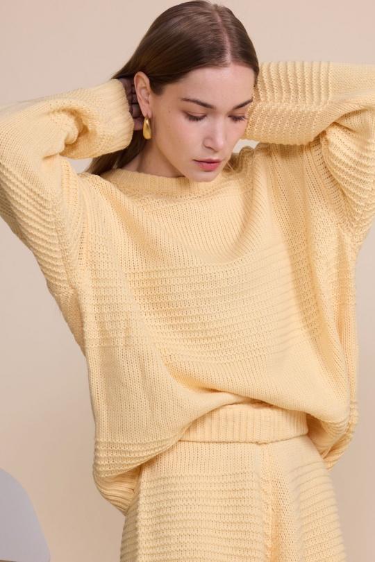 Pulls Femme Jaune Luc-ce PU5029A Efashion Paris