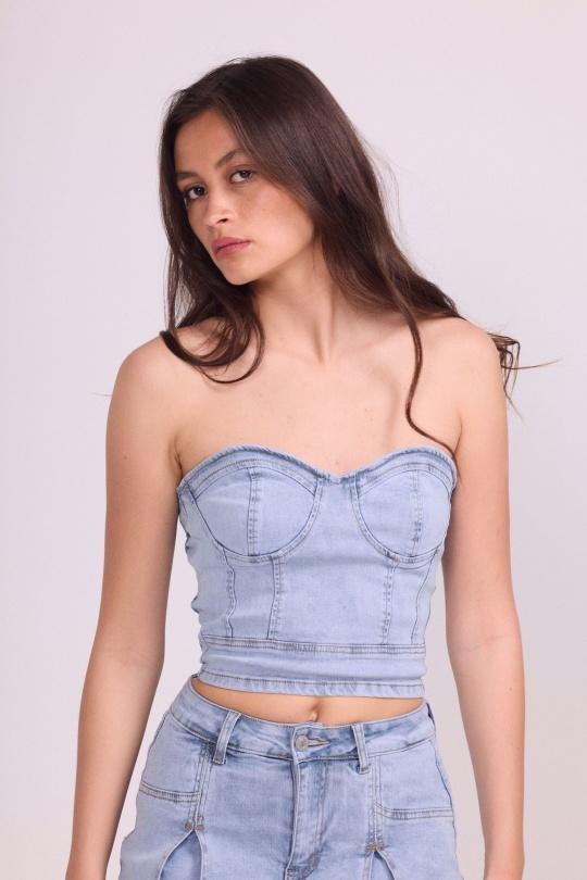 Tops Femme Bleu clair Luc-ce BU8110 Efashion Paris