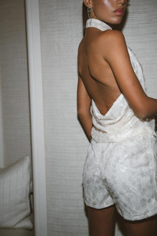 Shorts Femme Blanc Luc-ce SH8021 Efashion Paris