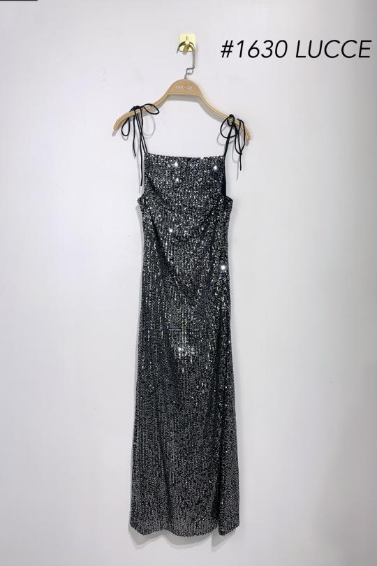 Maxi dresses Women Black/silver Luc-ce RO1630 Efashion Paris