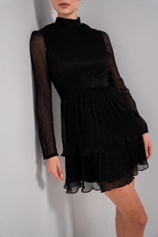 Robes courtes Femme Noir Luc-ce RO1624 Efashion Paris