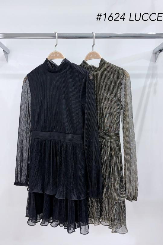 Robes courtes Femme Noir Luc-ce RO1624 Efashion Paris