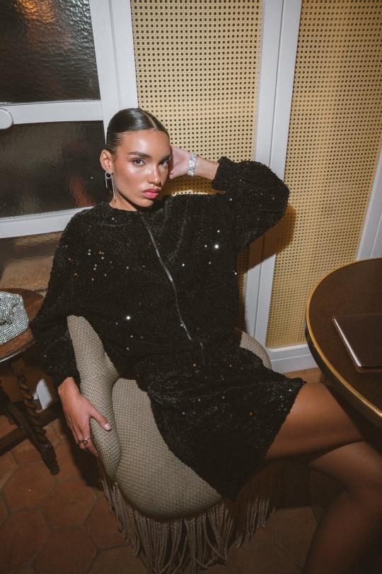 Vestes  Femme Noir Luc-ce VE1611 Efashion Paris