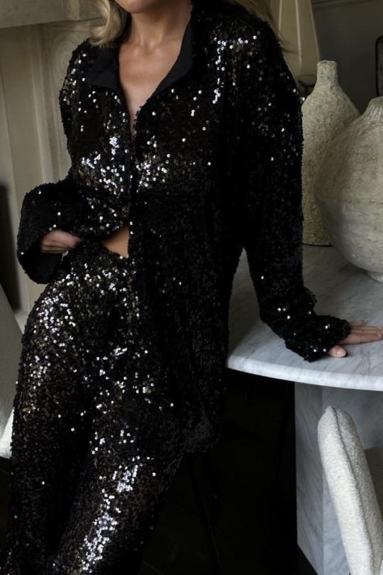 Chemises Femme Noir Luc-ce CH1608 Efashion Paris