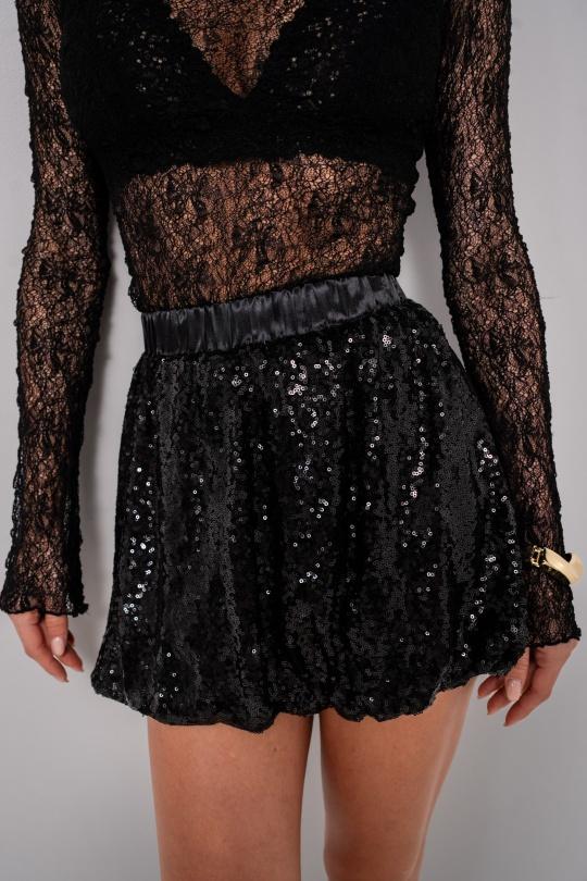 Jupes Femme Noir Luc-ce JU1680 Efashion Paris