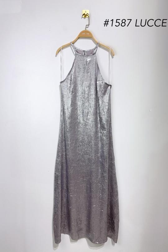 Robes longues Femme Argent Luc-ce RO1587 Efashion Paris