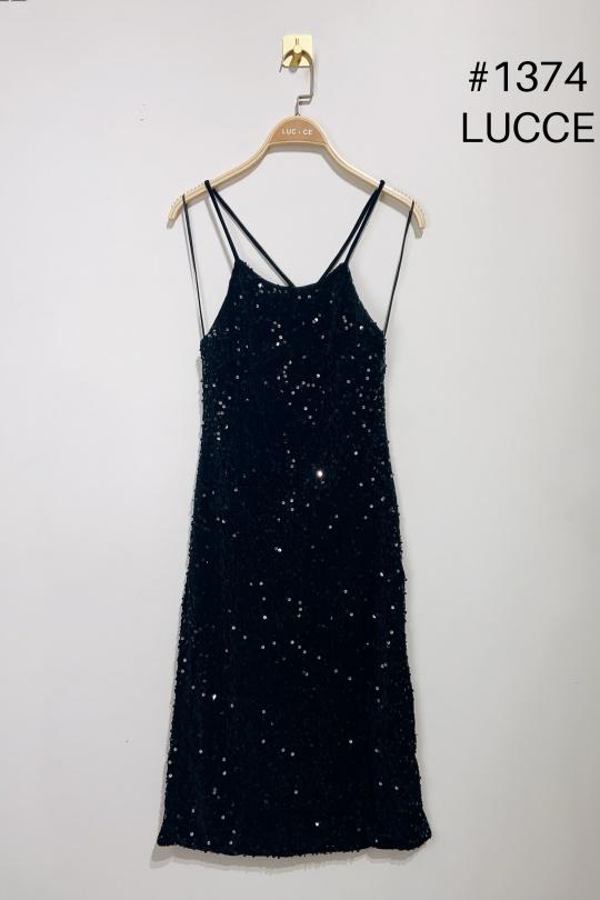 Robes mi-longues Femme Or Luc-ce RO1374 Efashion Paris