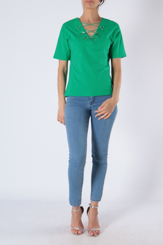 T-shirts Women Green Luc-ce 3292 Efashion Paris
