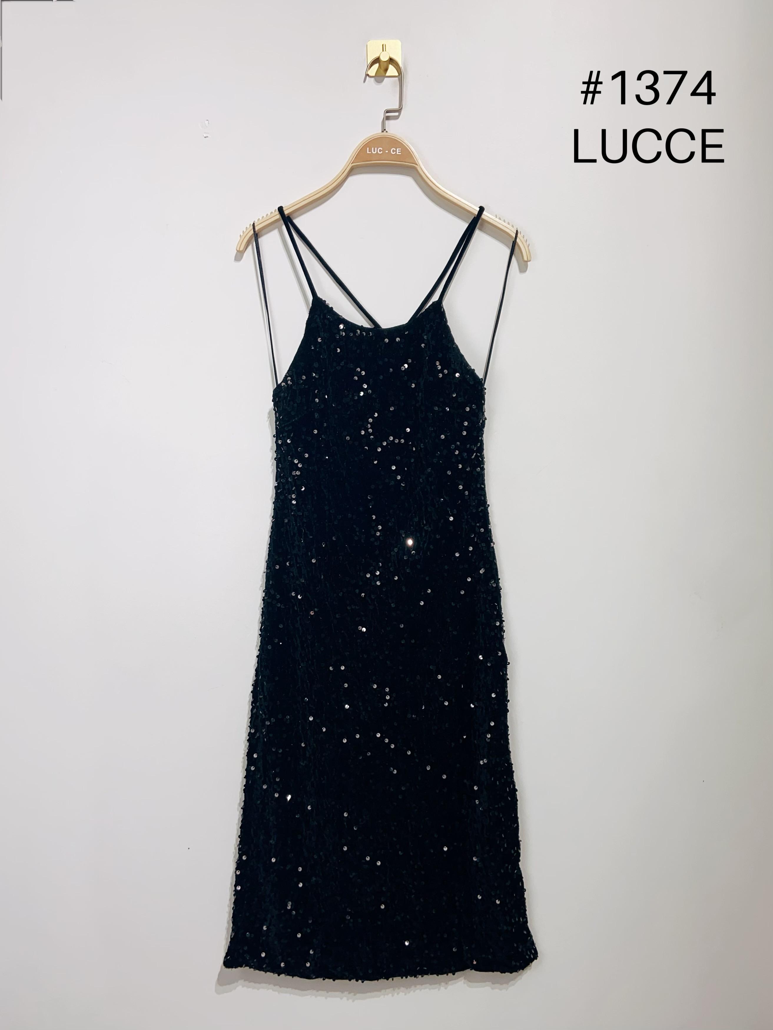 Robes mi-longues Femme Or Luc-ce RO1374 #c Efashion Paris